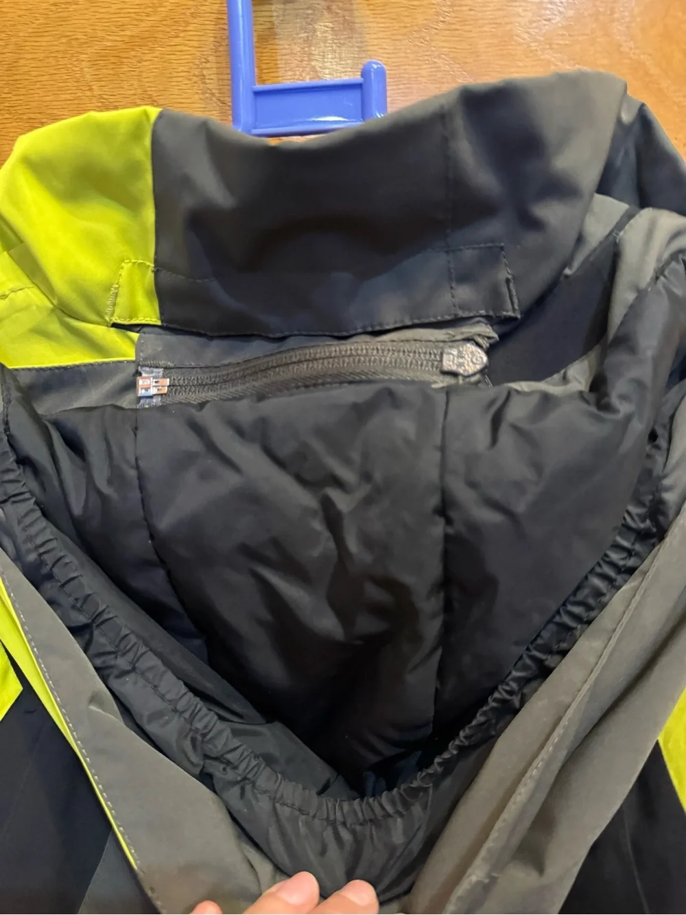 Spyder Youth Insulated Ski Jacket Black Neon Yellow Hooded Winter Coat 14/16